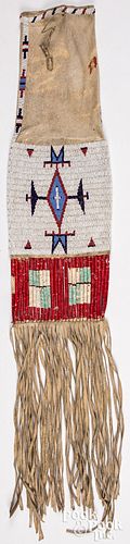 Oglalla Sioux Indian hide tobacco pipe bag