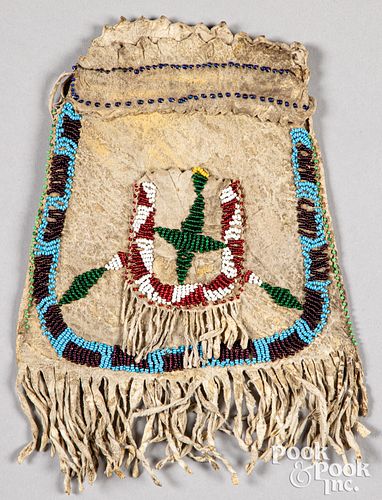 Apache Indian beadwork "possibles" bag