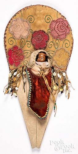 Native American Indian papoose cradle board