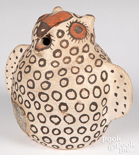 Zuni Pueblo Indian owl pottery piggy bank
