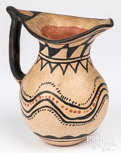Cochiti Pueblo Indian polychrome pottery pitcher