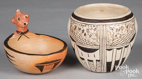 Two Hopi Pueblo Indian pottery bowls