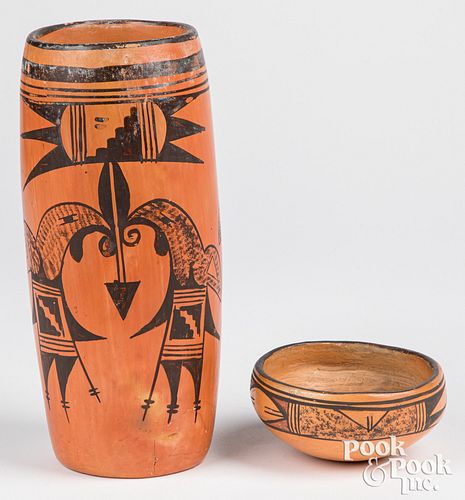 Two pieces of Hopi Pueblo Indian pottery