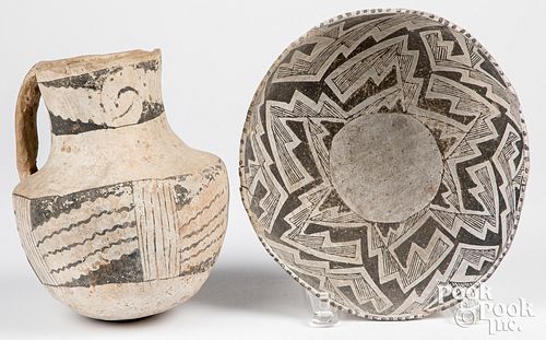 Two pieces of Anasazi Pueblo Indian pottery