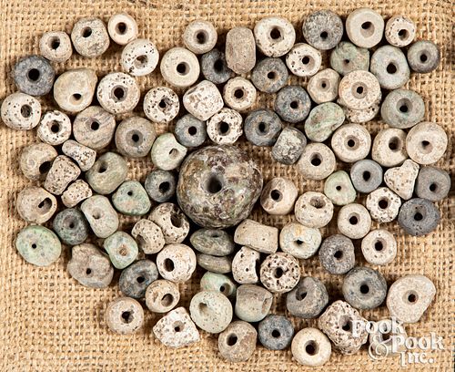 Group of Pre-Columbian Jadeite stone beads