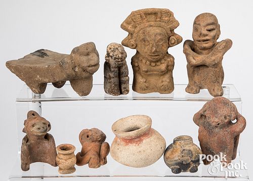 Ten Pre-Columbian Mayan culture artifacts
