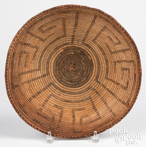 Pima Indian coiled winnowing basket, early 20th c.