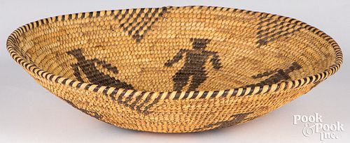 Papago Indian figural basket bowl