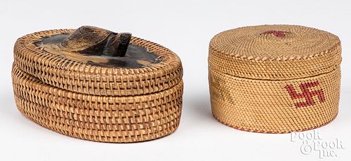 Two Pacific Northwest Coast baskets