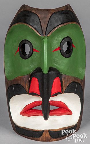 Pacific Northwest Coast Indian cedar mask