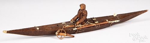 Native Alaskan Indian Inuit kayak model