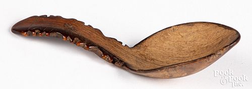 Hand carved Native American Indian wooden spoon