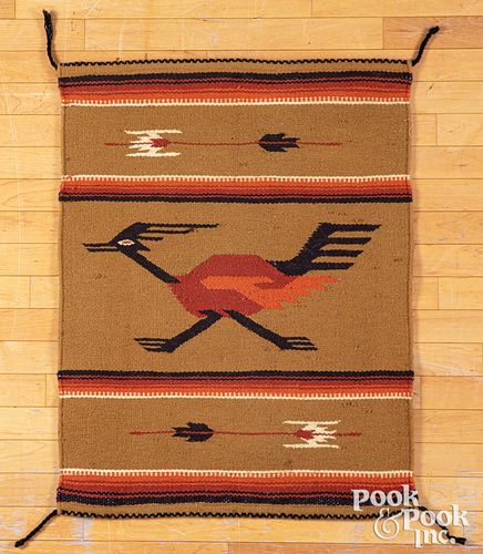 Navajo Indian style saddle blanket, mid 20th c.