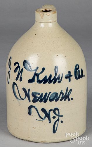 J.N. Kuh & Co, Newark N.J. script stoneware jug