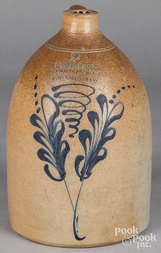 Massachusetts two gallon stoneware merchant jug