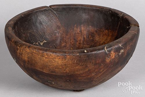 Burl bowl, early 19th c.