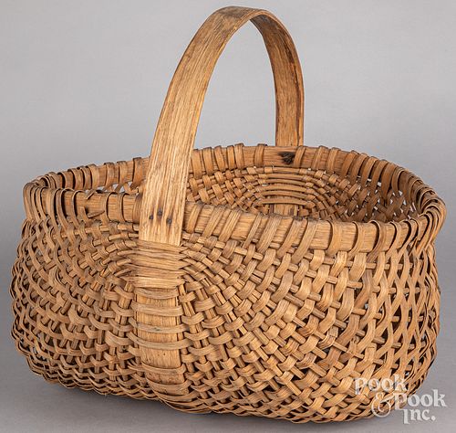 Large splint buttocks basket, 19th c.