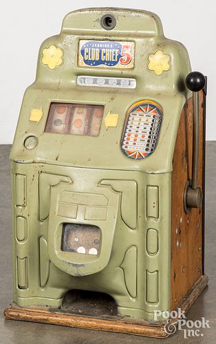 Jennings Club Chief 5-cent slot machine.