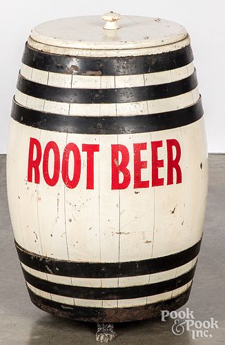 Vintage painted Root Beer keg