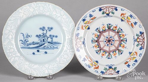 Two Delft plates, 18th c.