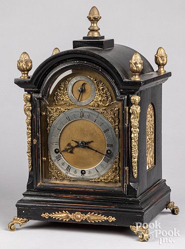Ebonized mantel clock, ca. 1900