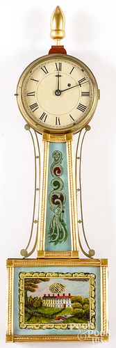 Federal mahogany banjo clock, 19th c.