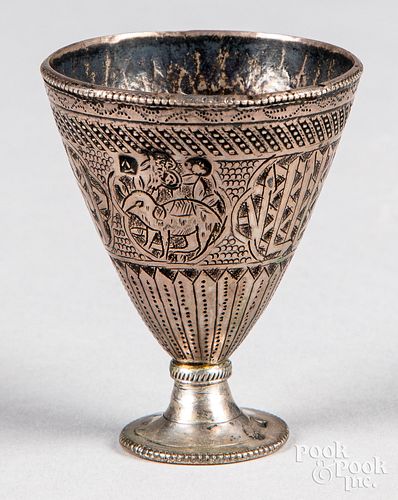 Persian silver cup