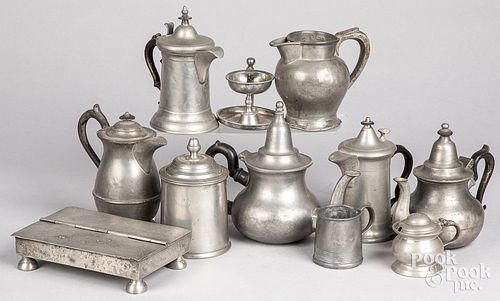 Pewter tablewares, 18th/19th c., mostly English.