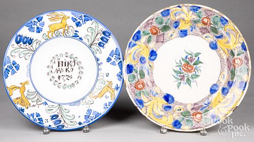 Delft polychrome decorated charger