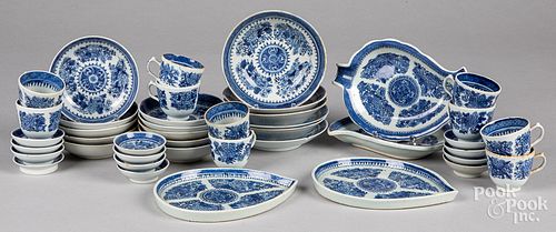 Chinese export blue Fitzhugh porcelain.
