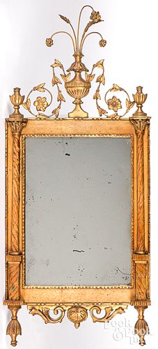 Italian giltwood looking glass, 19th c.