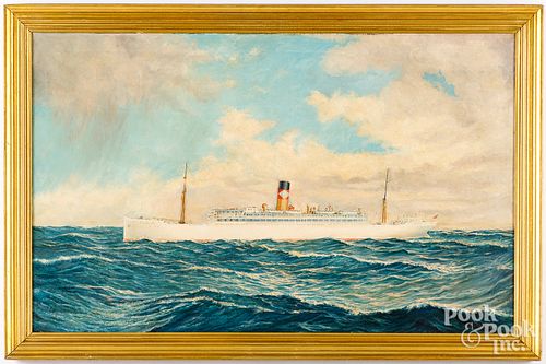 David Philip Wilson oil on canvas ship portrait
