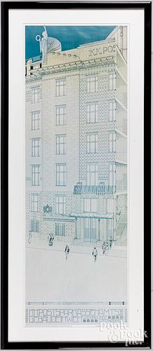 Otto Wagner Austrian architect 1987 edition poster