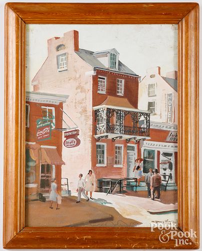Pennsylvania watercolor street scene