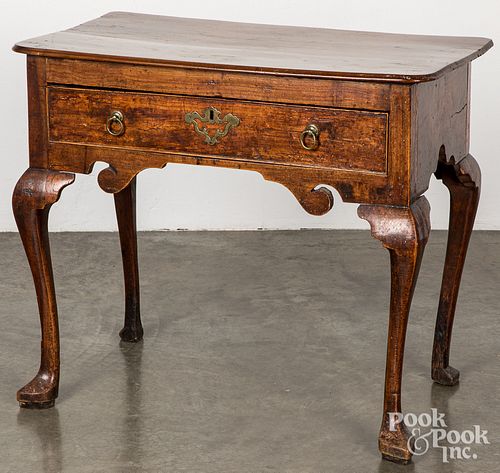 George II yewwood dressing table, mid 18th c.