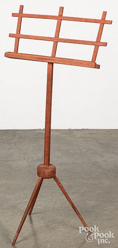 Red stained music stand, ca. 1900