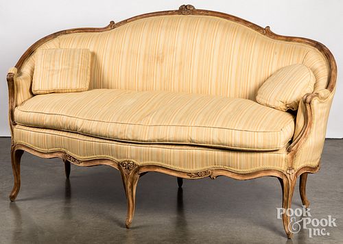 French carved mahogany sofa