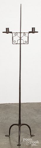 Wrought iron candlestand, 18th/19th c.