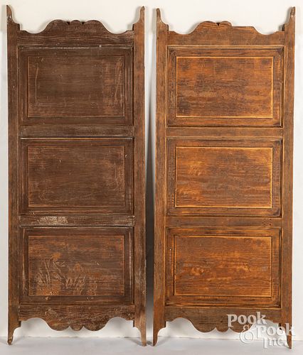 Pair of saloon style pine doors, ca. 1900