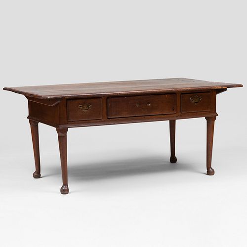 Queen Anne Provincial Mahogany and Oak Tavern Table