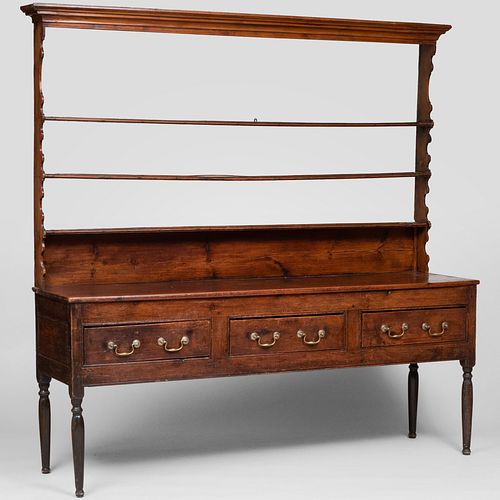 Early Victorian Stain Pine Welsh Dresser