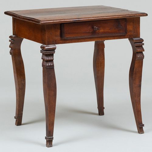 Continental Provincial Walnut Side Table