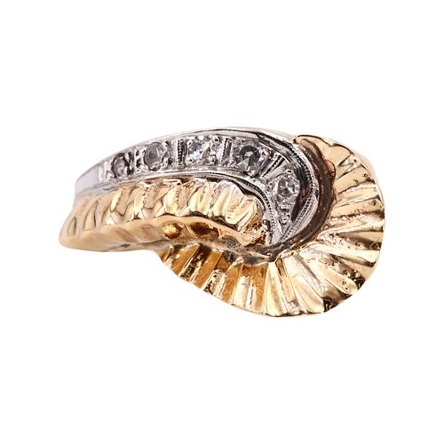 Retro Diamonds 18k Rose Gold Ring