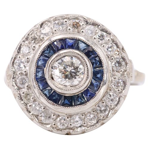 Platinum Sapphires & Diamonds Ring