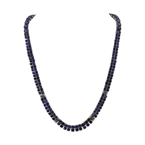 Sapphires & Diamonds 18k Gold Necklace
