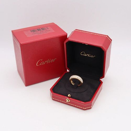 Cartier Paris Mimi Band Ring In 18Kt  Gold & VVS Diamonds