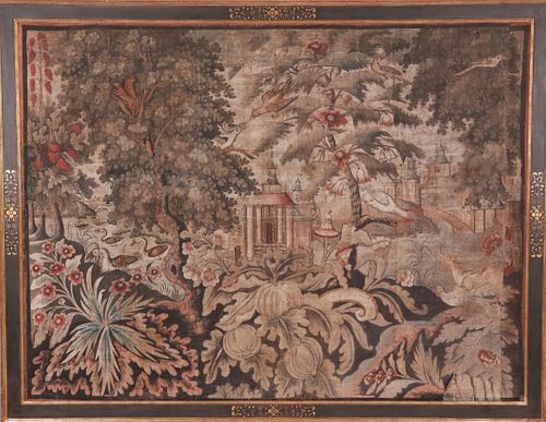 A Large Flemish Tapestry Cartouche