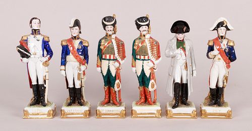 Six Sitzendorf Napoleonic Military Figurines