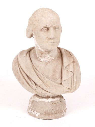 A Cast Stone Bust of George Washington