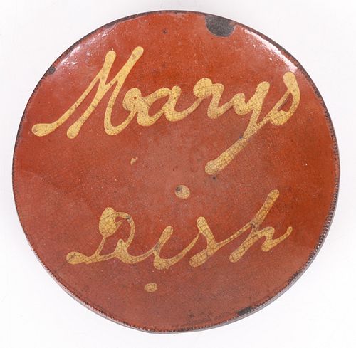 A Redware Pie Plate, 19th Century